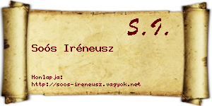 Soós Iréneusz névjegykártya